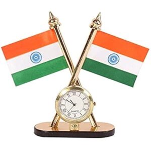 Indian Flag Cross Stainless Steel Pole With Acrylic Base