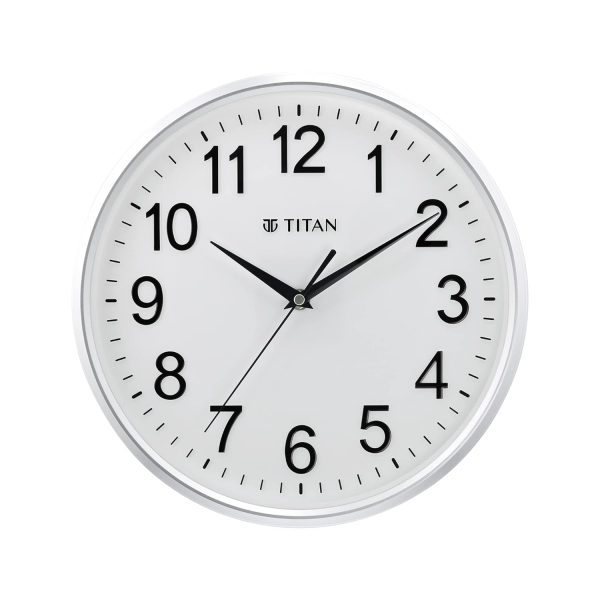 Titan Contemporary Sleek Wall Clock With Silent Sweep Technology